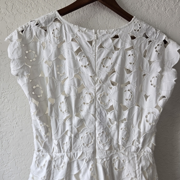Hope For Flowers by Trace Reese Cap-Sleeve Medium White Embroidered Midi… - Picture 16 of 17